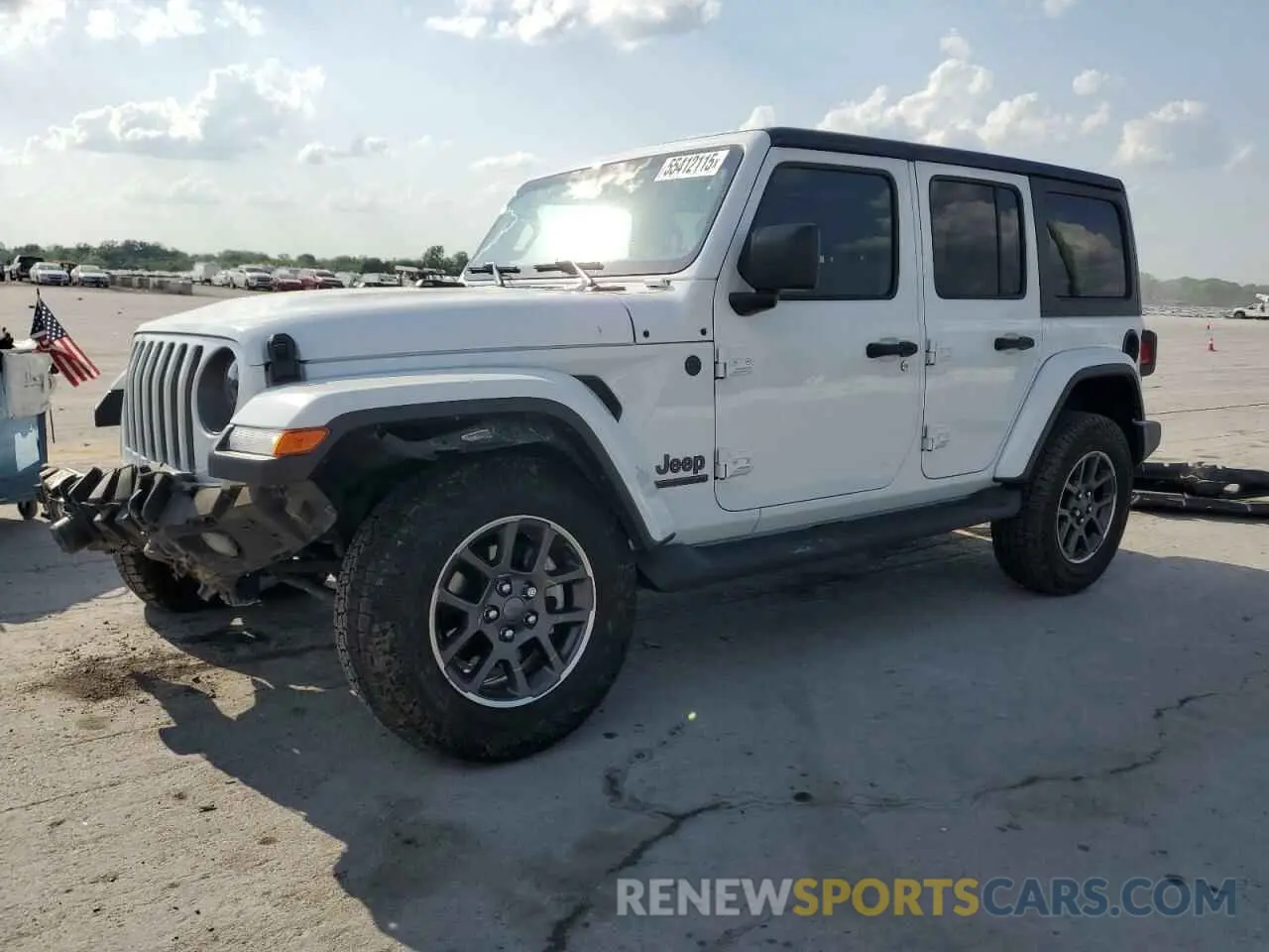1 Photograph of a damaged car 1C4HJXDG2MW666554 JEEP WRANGLER 2021