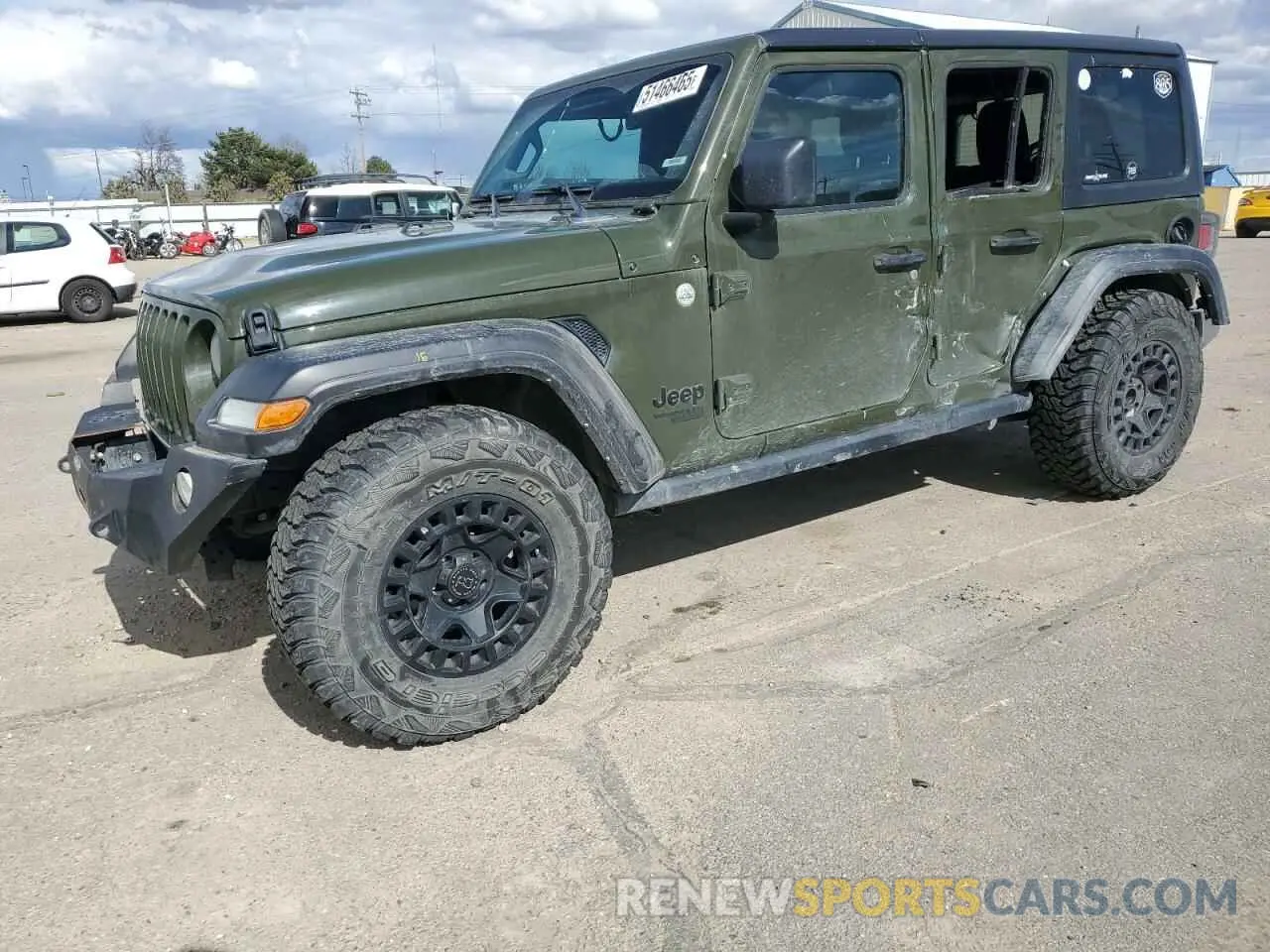 1 Photograph of a damaged car 1C4HJXDG2MW712223 JEEP WRANGLER 2021