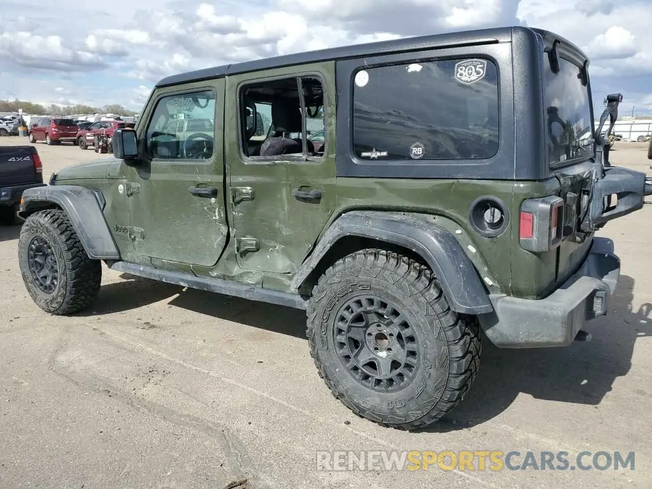 2 Photograph of a damaged car 1C4HJXDG2MW712223 JEEP WRANGLER 2021