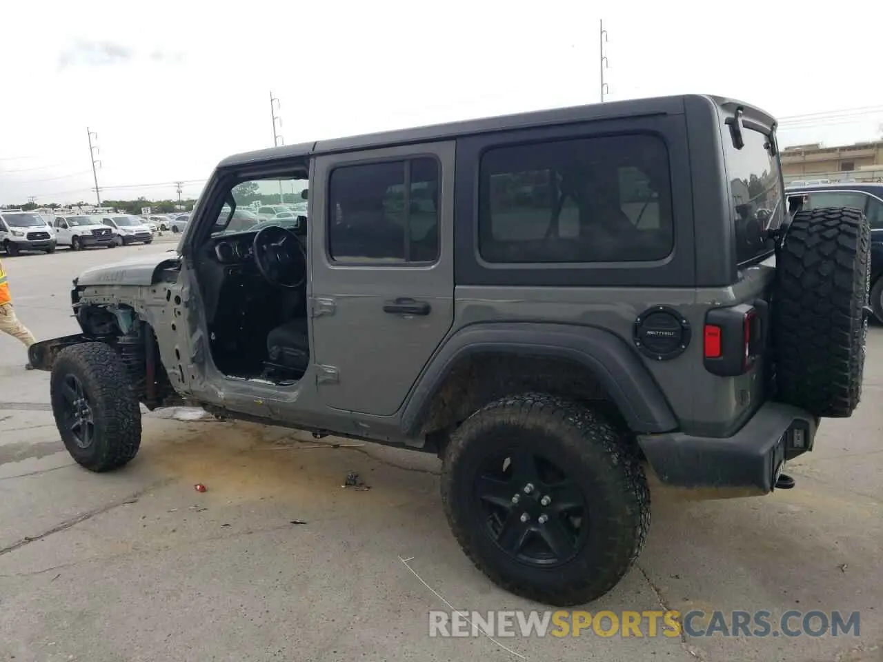 2 Photograph of a damaged car 1C4HJXDG4MW609644 JEEP WRANGLER 2021