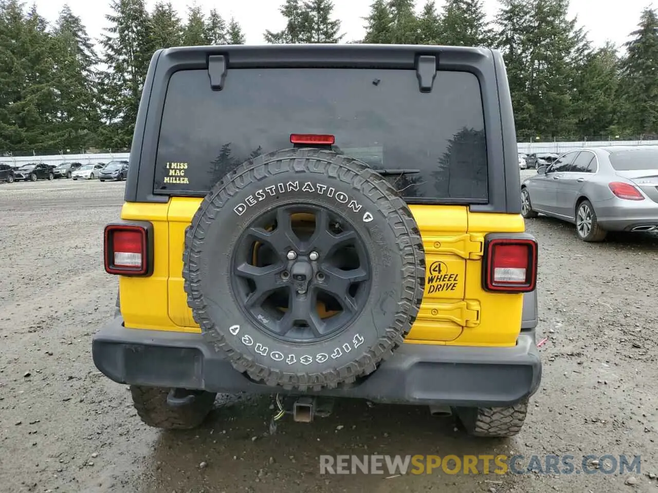 6 Photograph of a damaged car 1C4HJXDG5MW577822 JEEP WRANGLER 2021