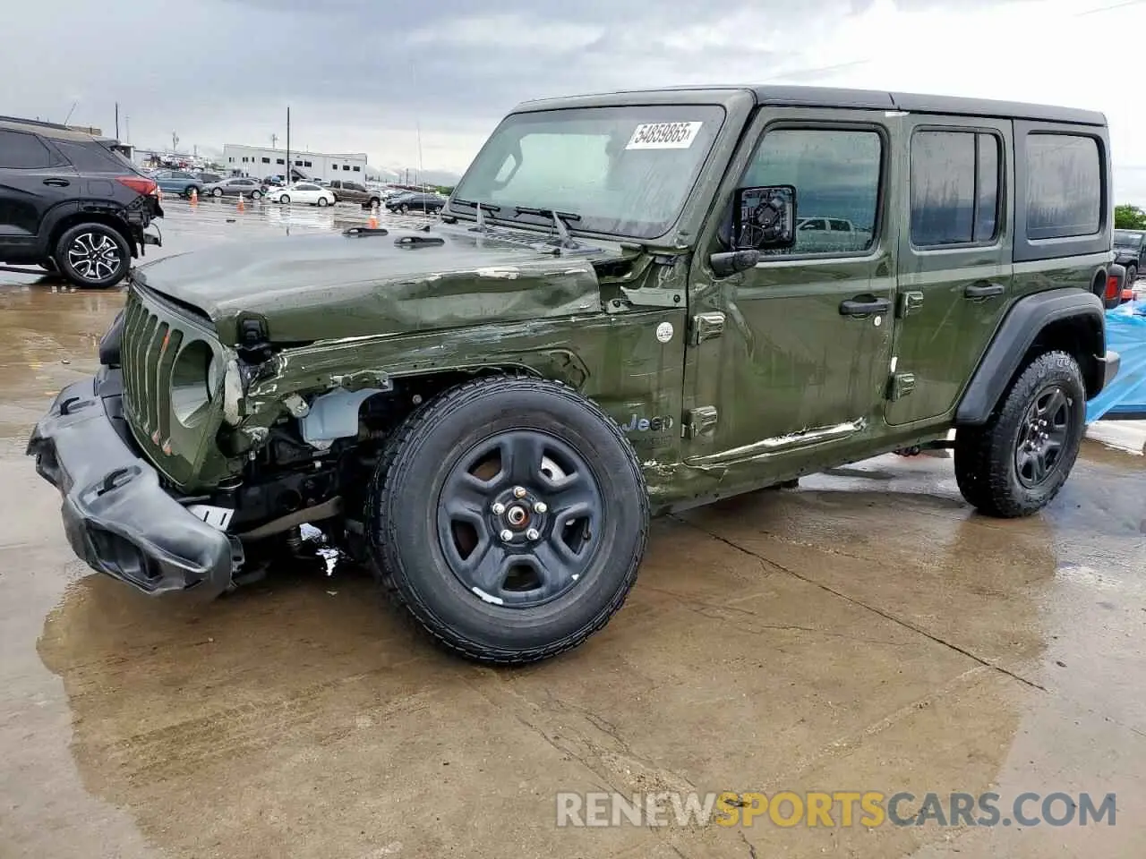 1 Photograph of a damaged car 1C4HJXDG7MW708491 JEEP WRANGLER 2021