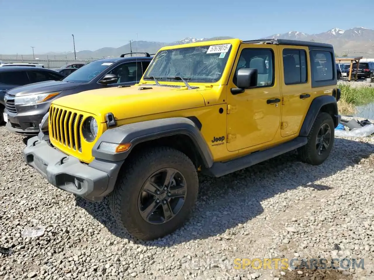 1 Photograph of a damaged car 1C4HJXDG8MW505223 JEEP WRANGLER 2021