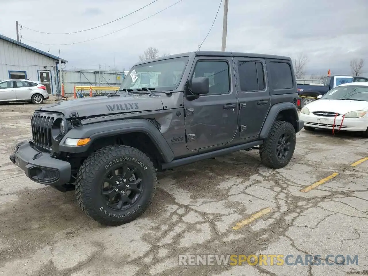 1 Photograph of a damaged car 1C4HJXDG8MW837159 JEEP WRANGLER 2021