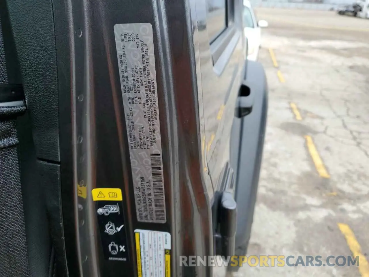12 Photograph of a damaged car 1C4HJXDG8MW837159 JEEP WRANGLER 2021