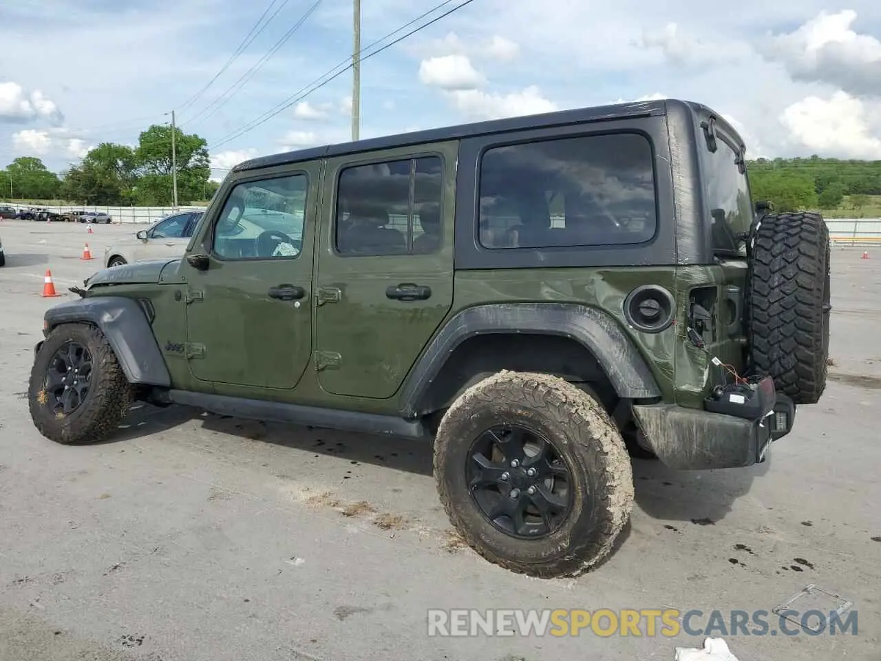 2 Photograph of a damaged car 1C4HJXDG9MW740262 JEEP WRANGLER 2021