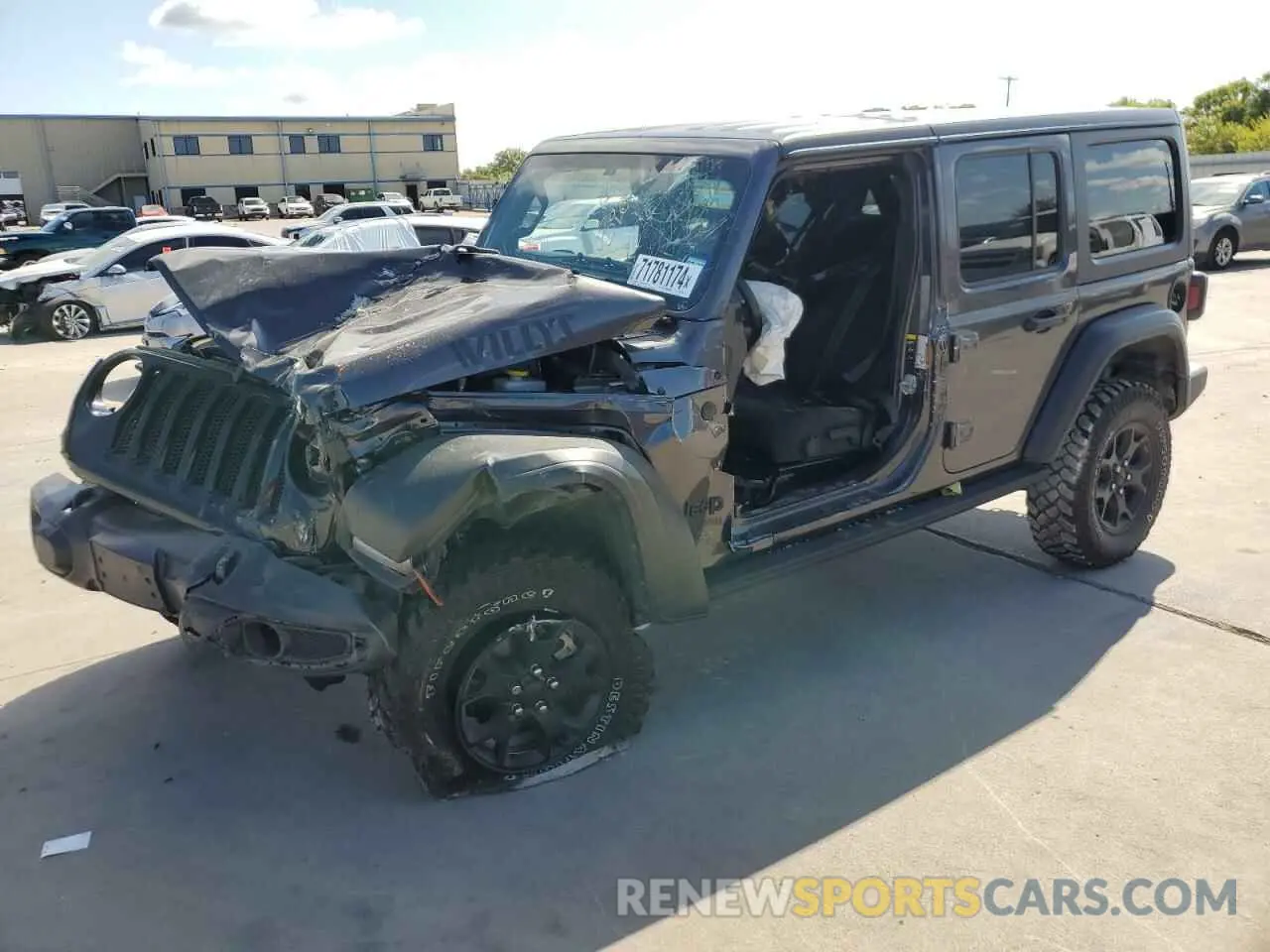 1 Photograph of a damaged car 1C4HJXDG9MW850373 JEEP WRANGLER 2021