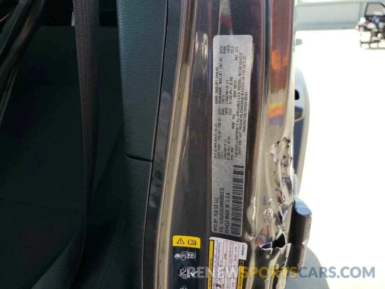 12 Photograph of a damaged car 1C4HJXDG9MW850373 JEEP WRANGLER 2021