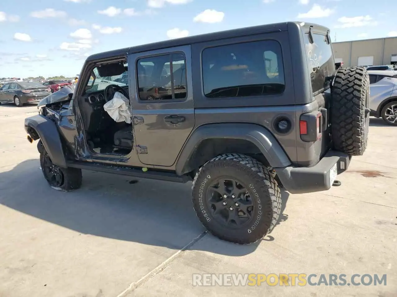 2 Photograph of a damaged car 1C4HJXDG9MW850373 JEEP WRANGLER 2021
