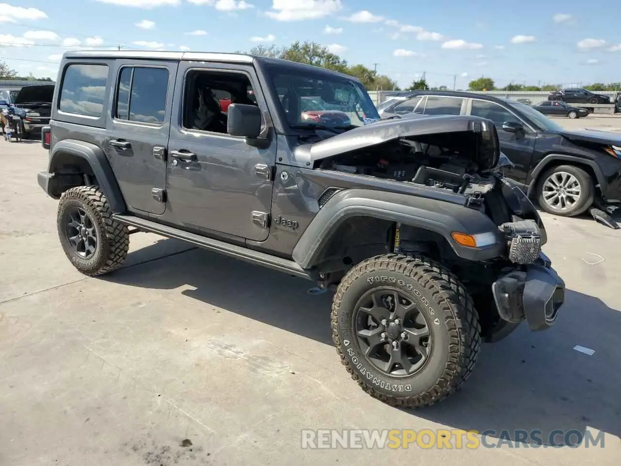 4 Photograph of a damaged car 1C4HJXDG9MW850373 JEEP WRANGLER 2021