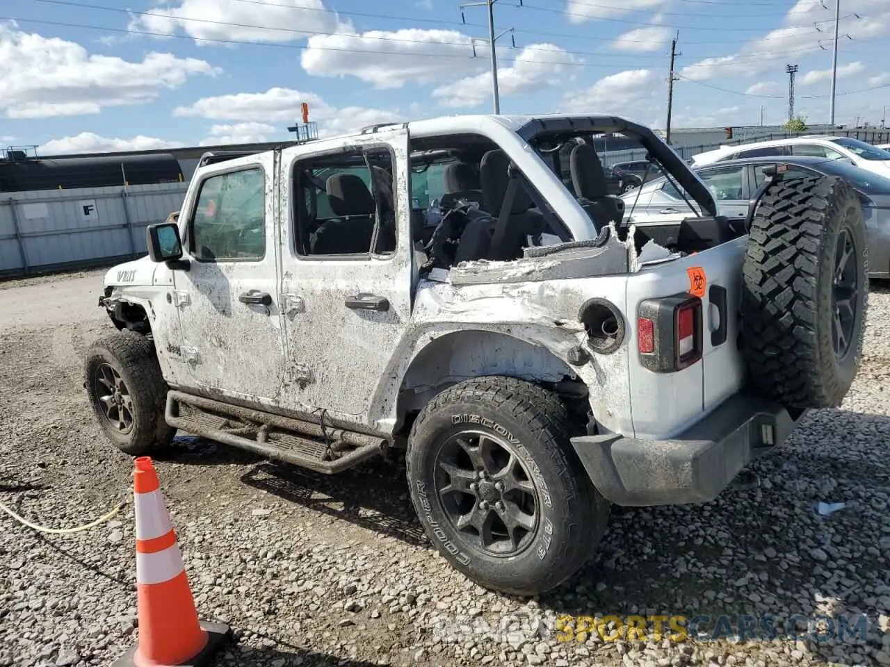 2 Photograph of a damaged car 1C4HJXDGXMW849202 JEEP WRANGLER 2021