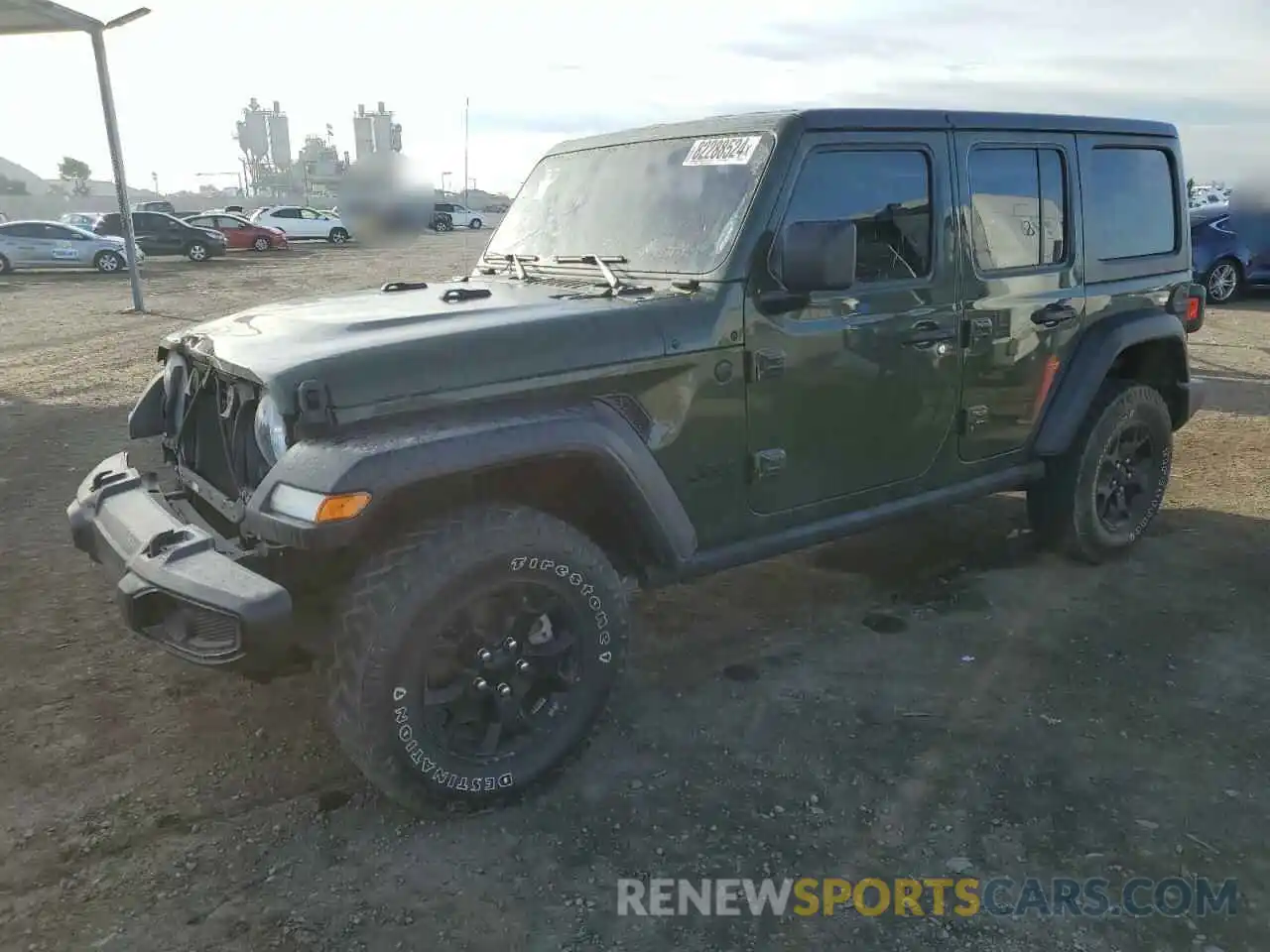 1 Photograph of a damaged car 1C4HJXDM0MW655574 JEEP WRANGLER 2021