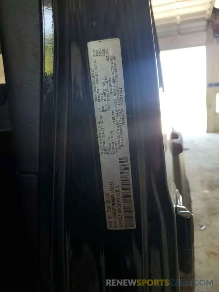 12 Photograph of a damaged car 1C4HJXDM3MW547787 JEEP WRANGLER 2021