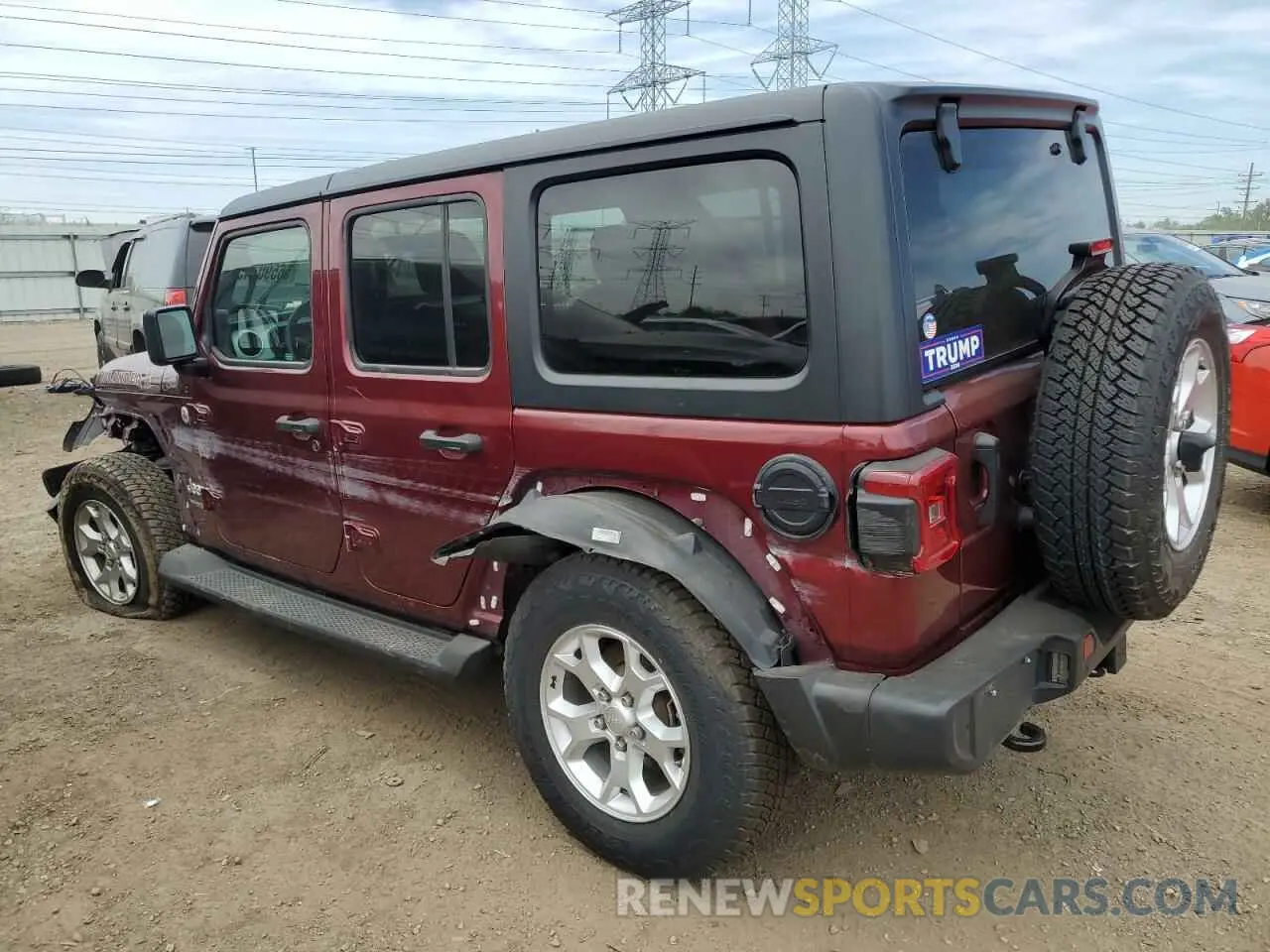 2 Photograph of a damaged car 1C4HJXDN0MW580075 JEEP WRANGLER 2021