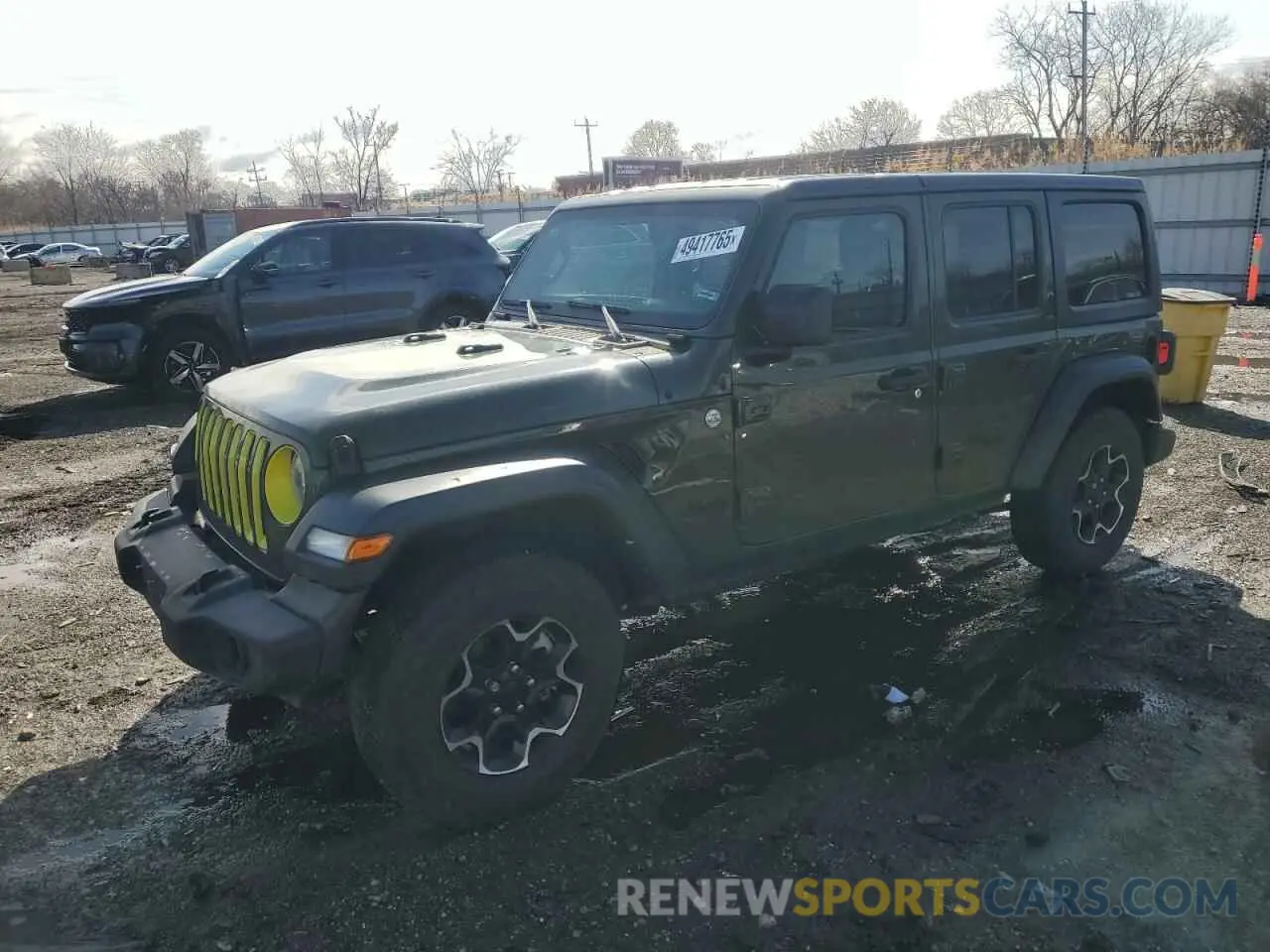 1 Photograph of a damaged car 1C4HJXDN0MW701915 JEEP WRANGLER 2021