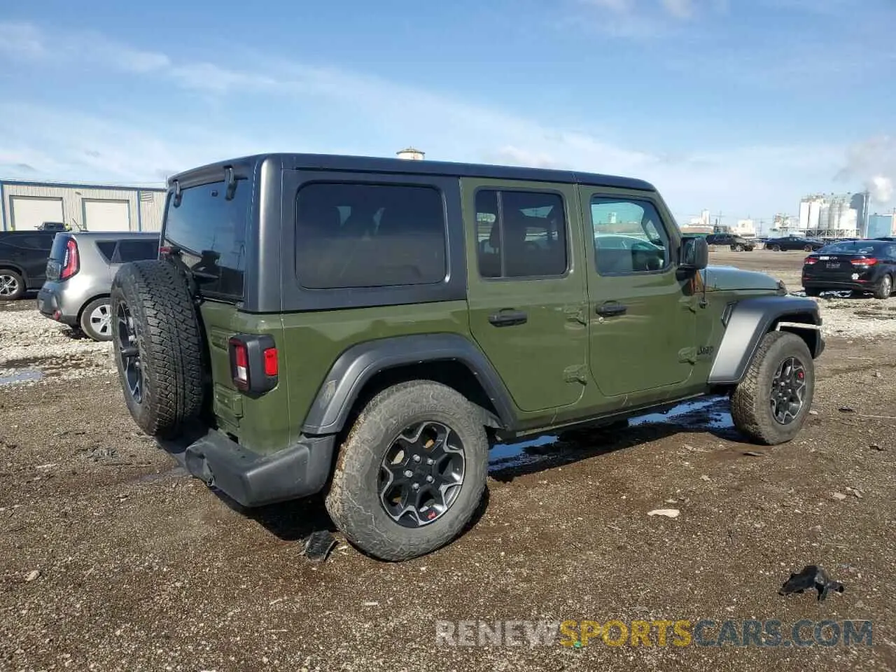 3 Photograph of a damaged car 1C4HJXDN0MW701915 JEEP WRANGLER 2021
