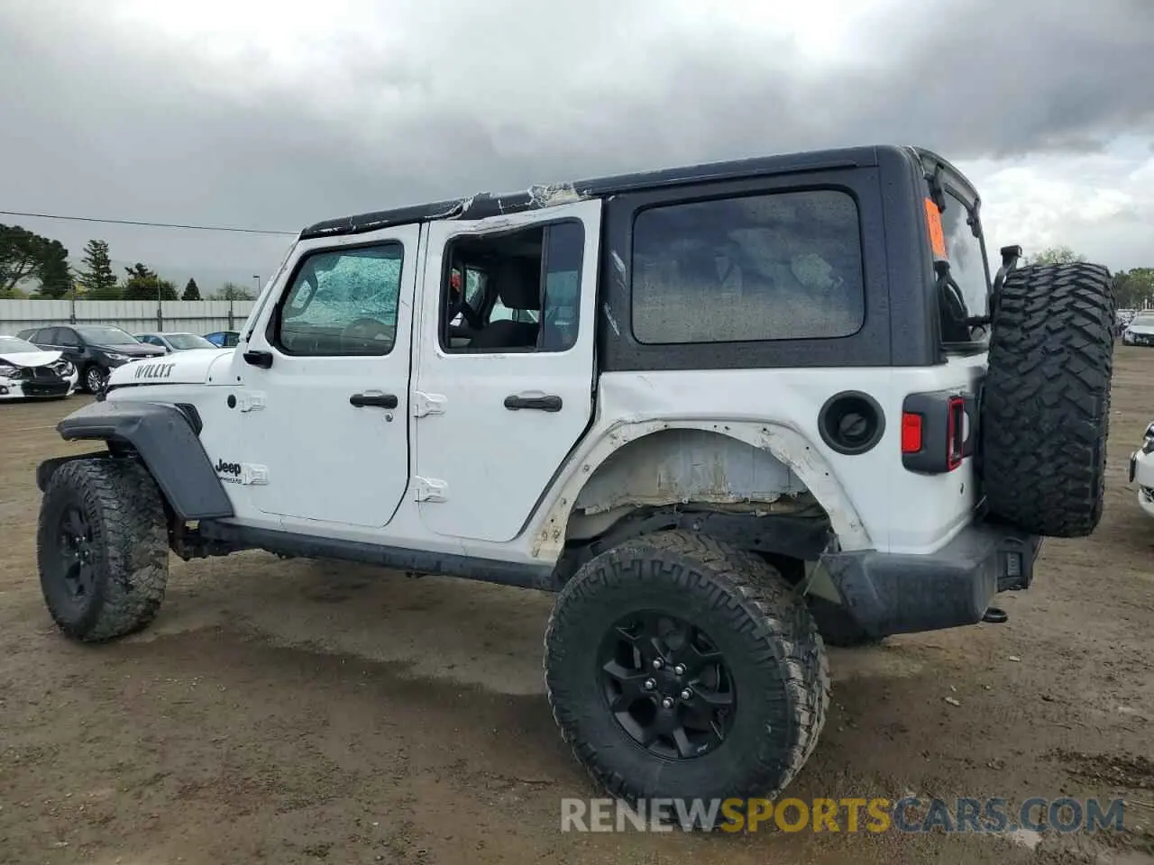2 Photograph of a damaged car 1C4HJXDN5MW630551 JEEP WRANGLER 2021