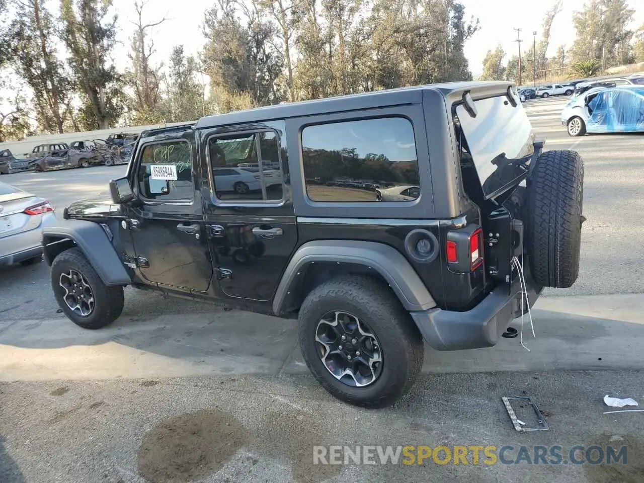 2 Photograph of a damaged car 1C4HJXDN5MW715082 JEEP WRANGLER 2021
