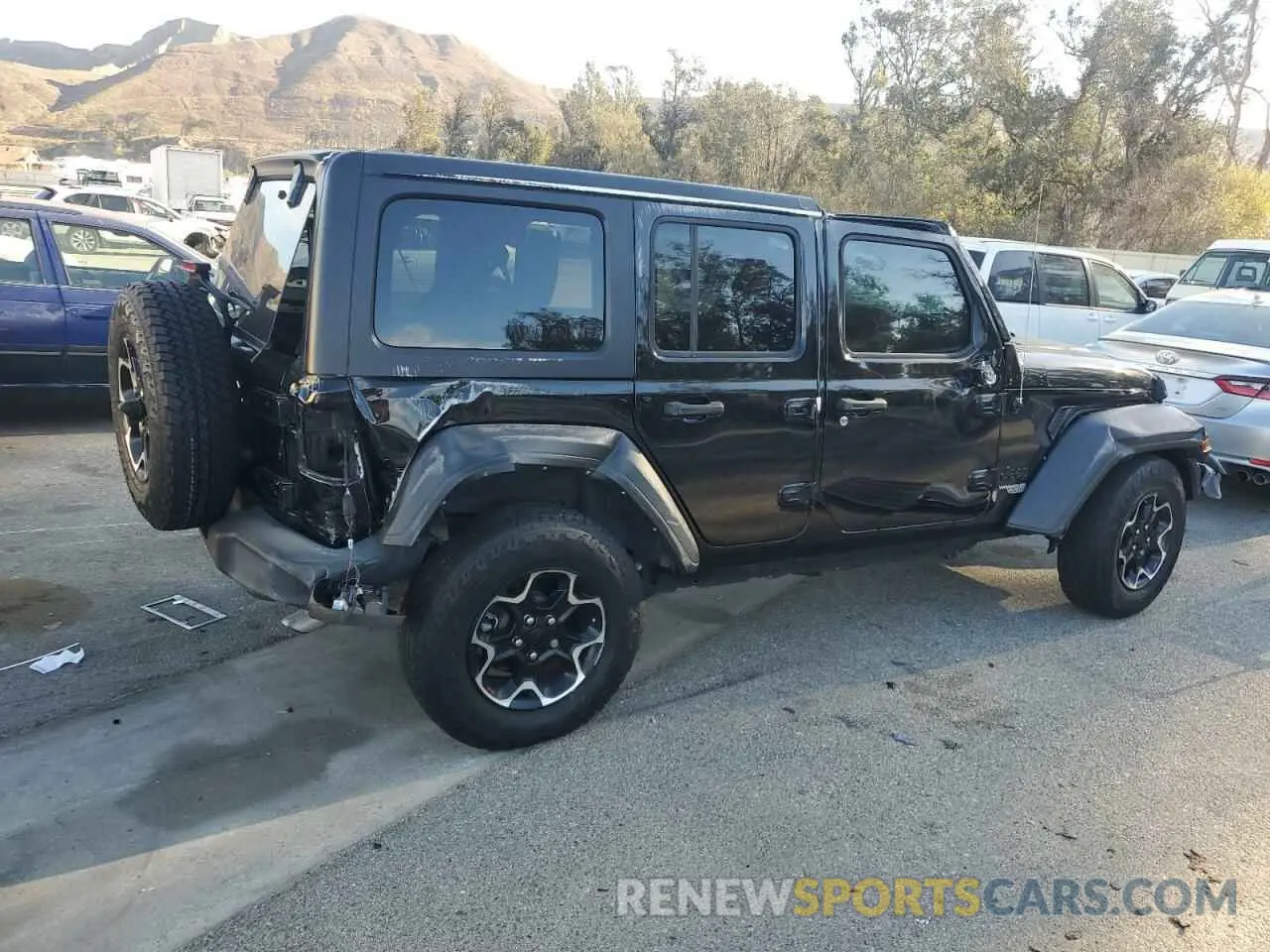 3 Photograph of a damaged car 1C4HJXDN5MW715082 JEEP WRANGLER 2021