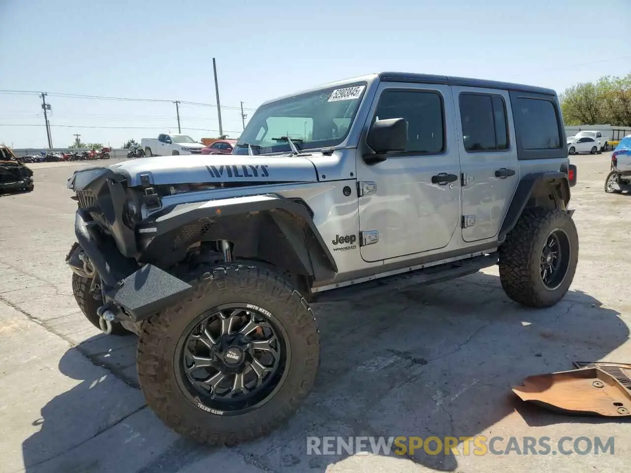 1 Photograph of a damaged car 1C4HJXDN6MW590786 JEEP WRANGLER 2021