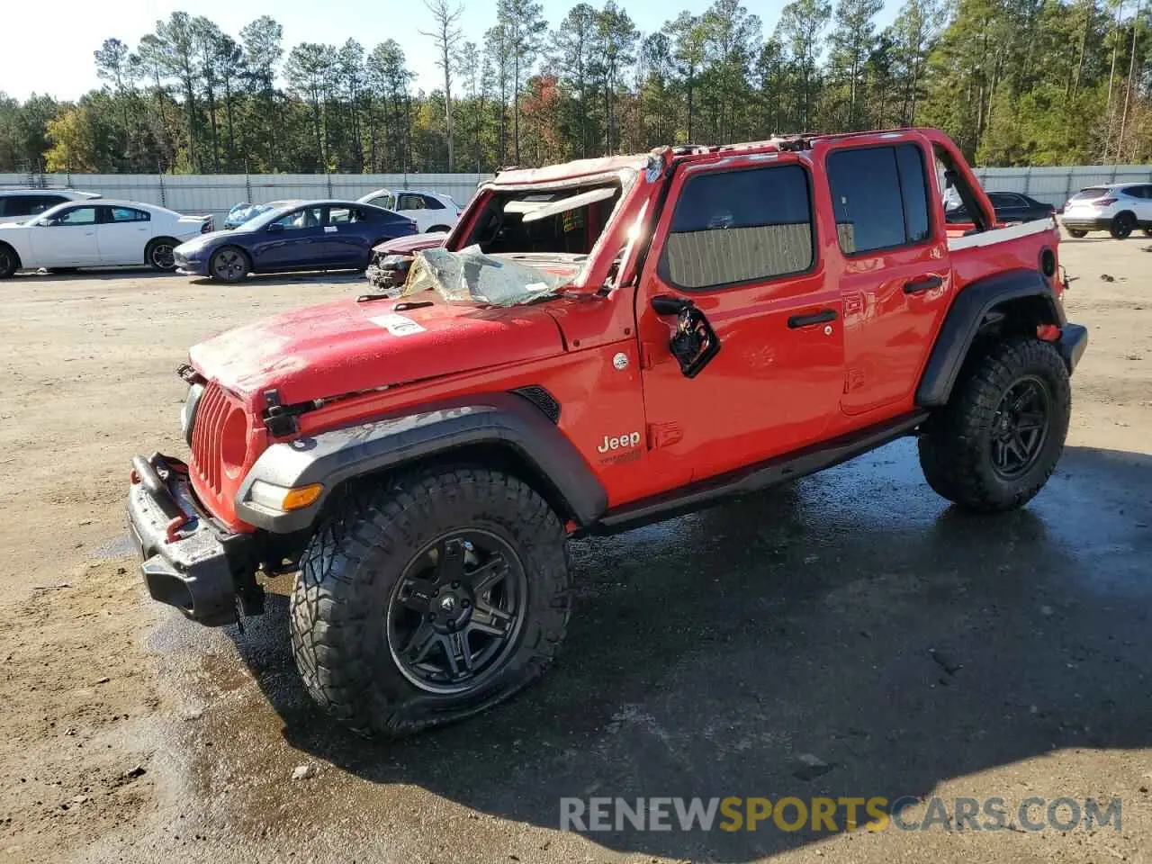1 Photograph of a damaged car 1C4HJXDN7MW544741 JEEP WRANGLER 2021