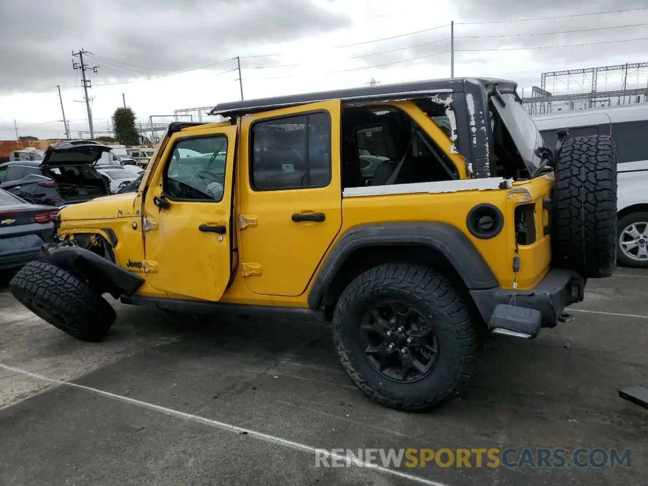 2 Photograph of a damaged car 1C4HJXDN7MW570675 JEEP WRANGLER 2021