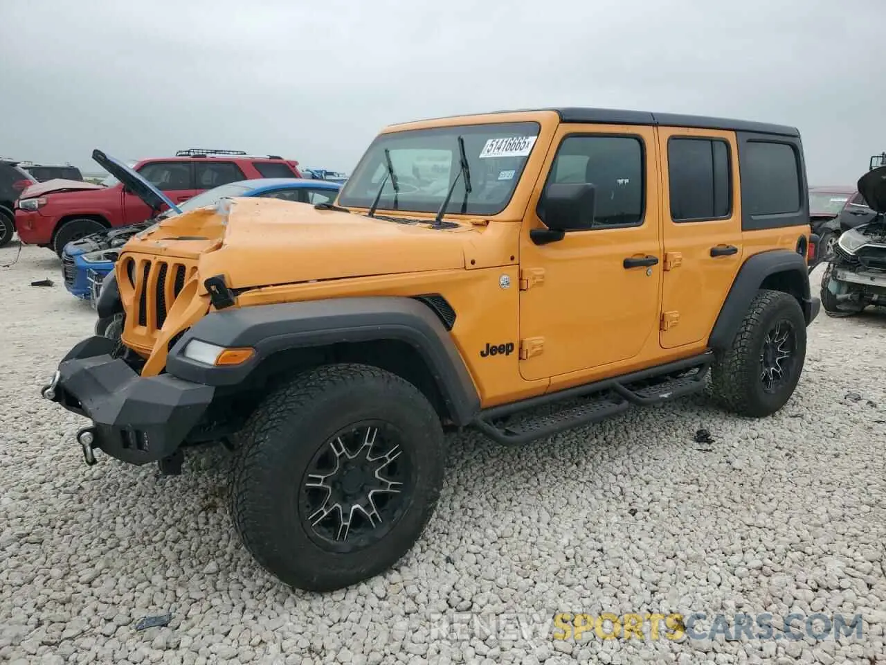 1 Photograph of a damaged car 1C4HJXDN7MW693733 JEEP WRANGLER 2021