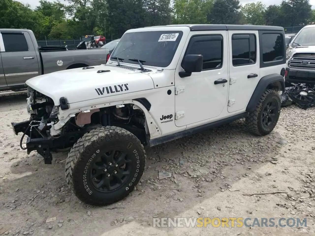 1 Photograph of a damaged car 1C4HJXDN8MW678979 JEEP WRANGLER 2021