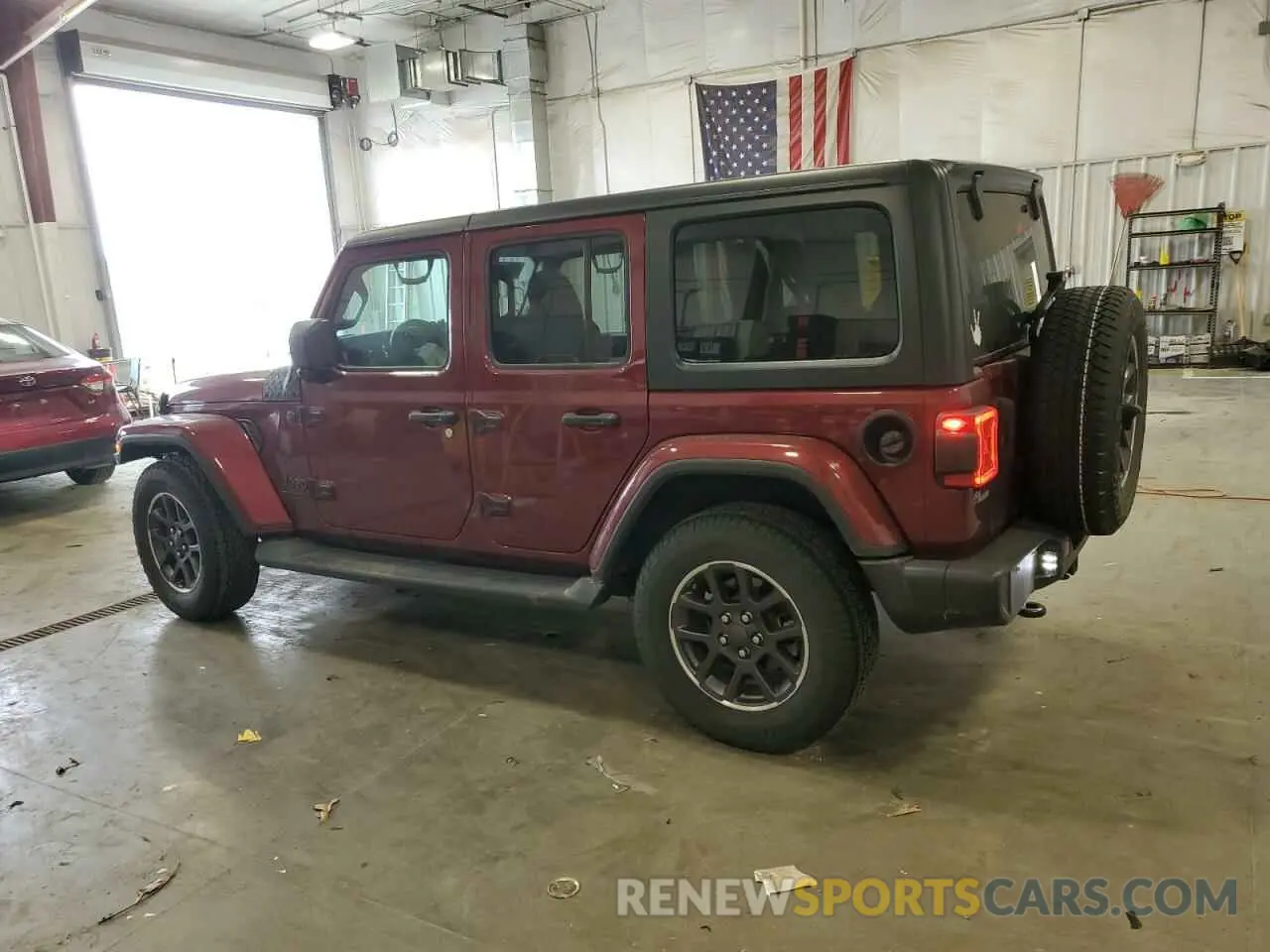2 Photograph of a damaged car 1C4HJXDN9MW680787 JEEP WRANGLER 2021