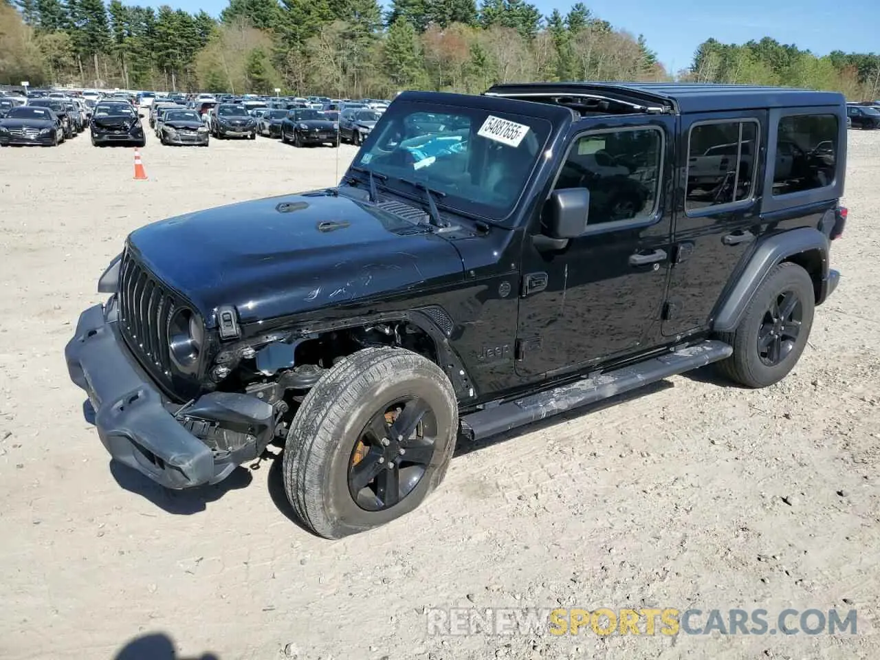 1 Photograph of a damaged car 1C4HJXDN9MW870458 JEEP WRANGLER 2021