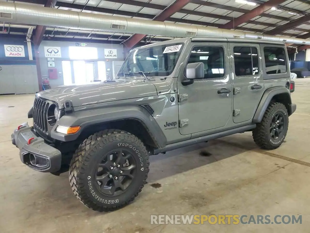 1 Photograph of a damaged car 1C4HJXDNXMW648849 JEEP WRANGLER 2021