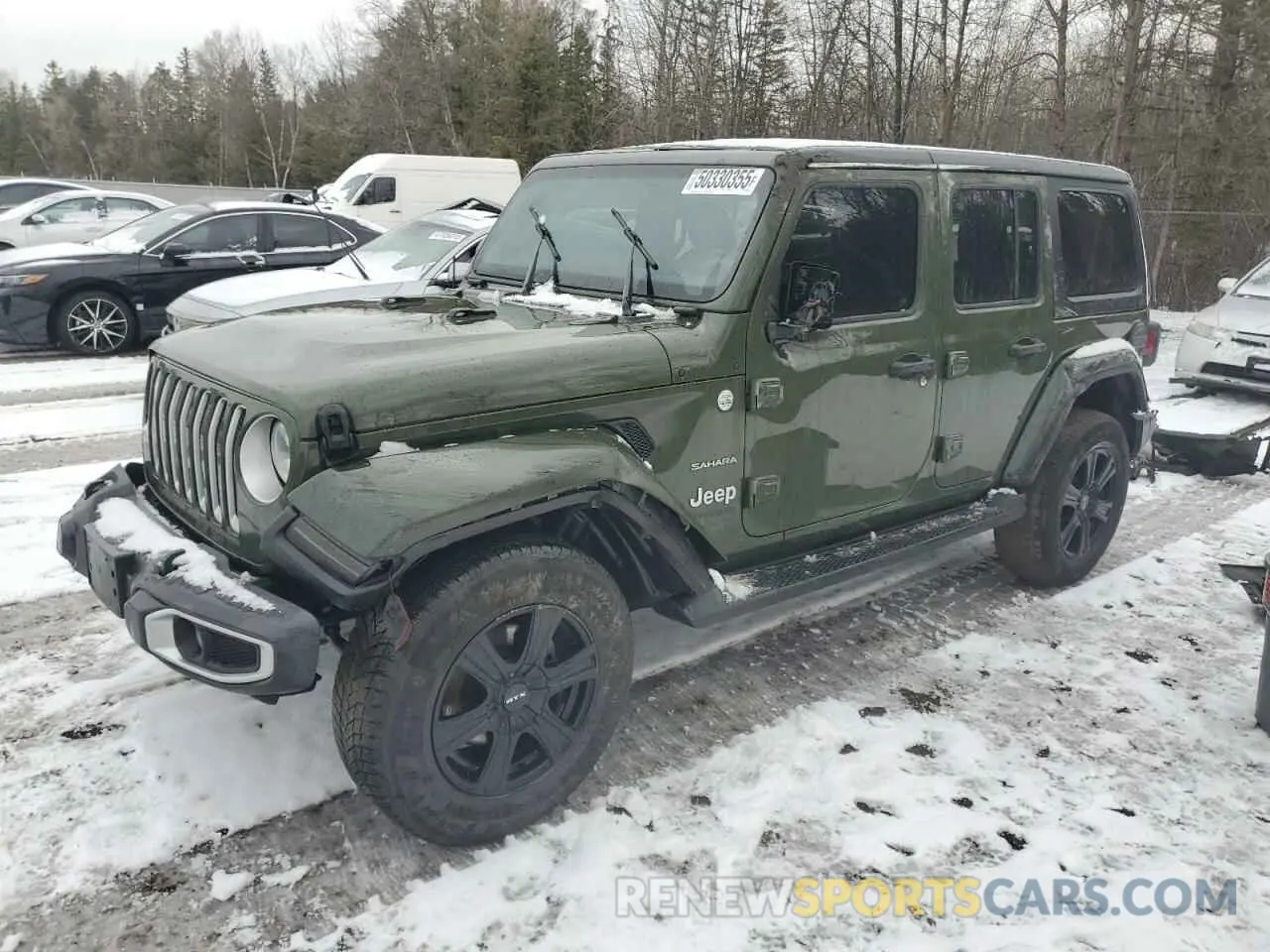 1 Photograph of a damaged car 1C4HJXEG2MW823594 JEEP WRANGLER 2021