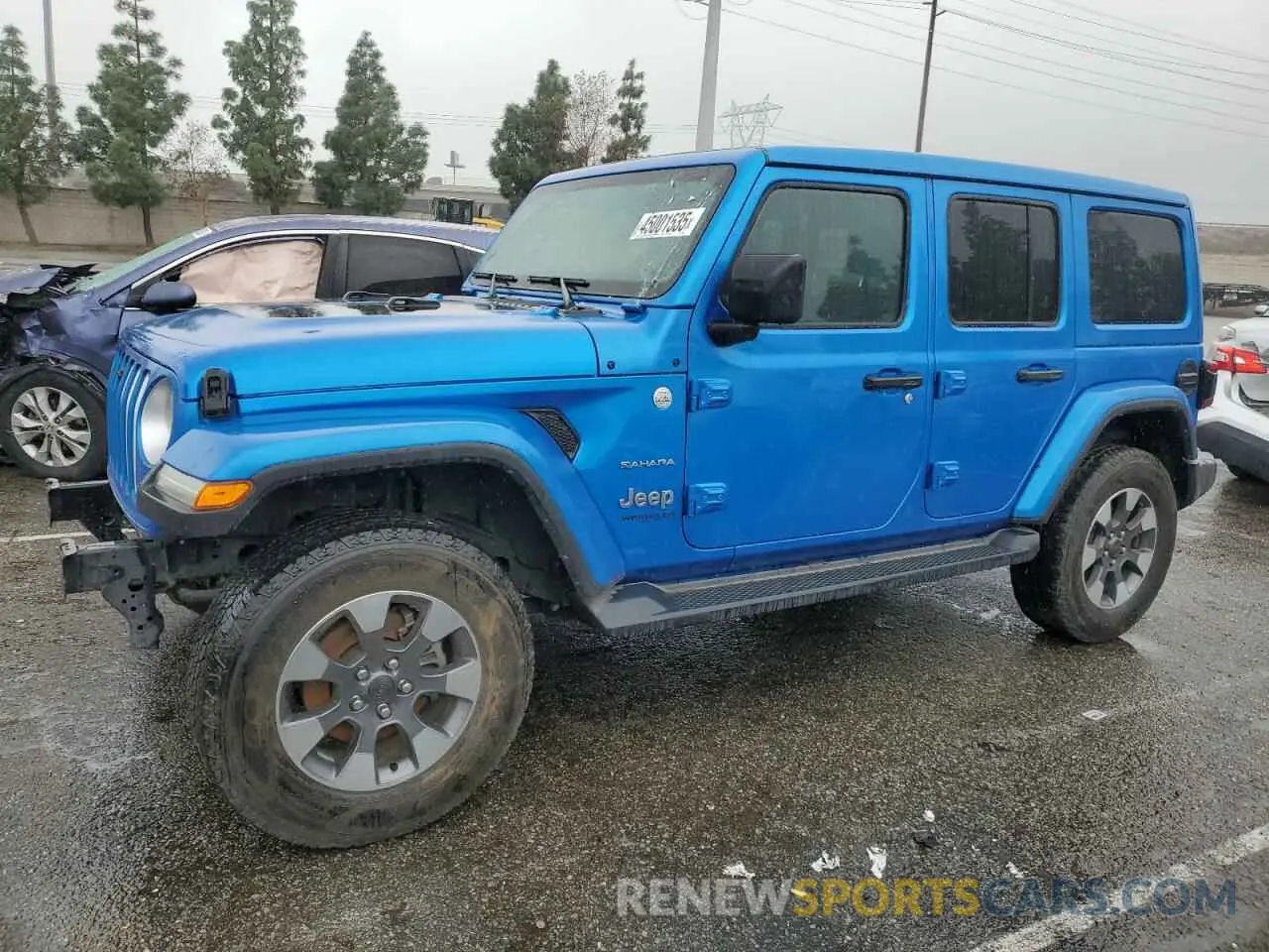 1 Photograph of a damaged car 1C4HJXEG7MW728612 JEEP WRANGLER 2021