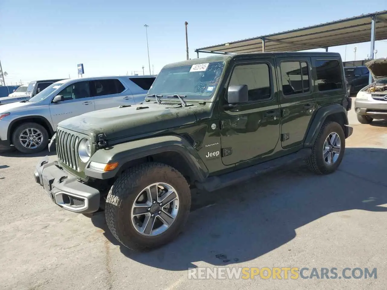 1 Photograph of a damaged car 1C4HJXEGXMW502581 JEEP WRANGLER 2021