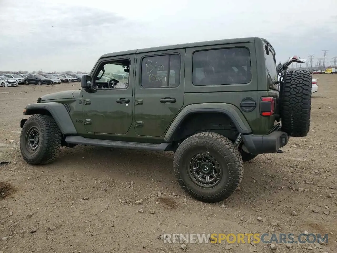 2 Photograph of a damaged car 1C4HJXEN3MW668178 JEEP WRANGLER 2021