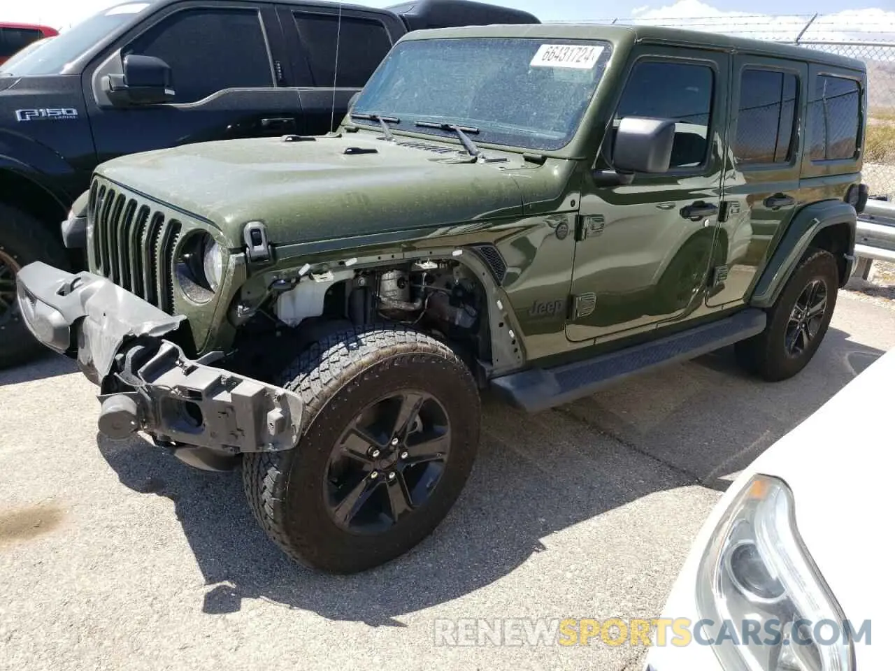 1 Photograph of a damaged car 1C4HJXEN5MW865773 JEEP WRANGLER 2021