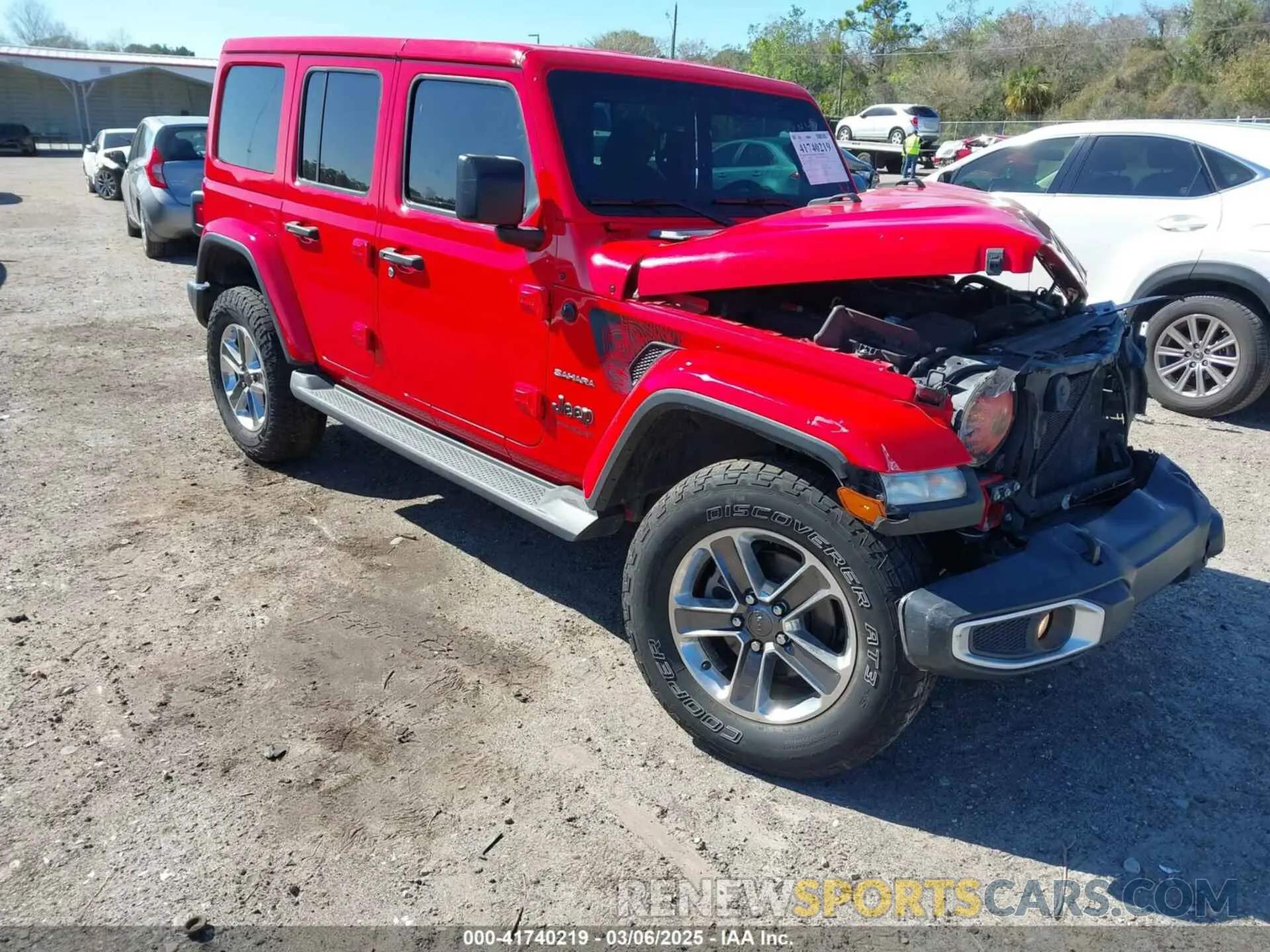 1 Photograph of a damaged car 1C4HJXEN7MW551848 JEEP WRANGLER 2021