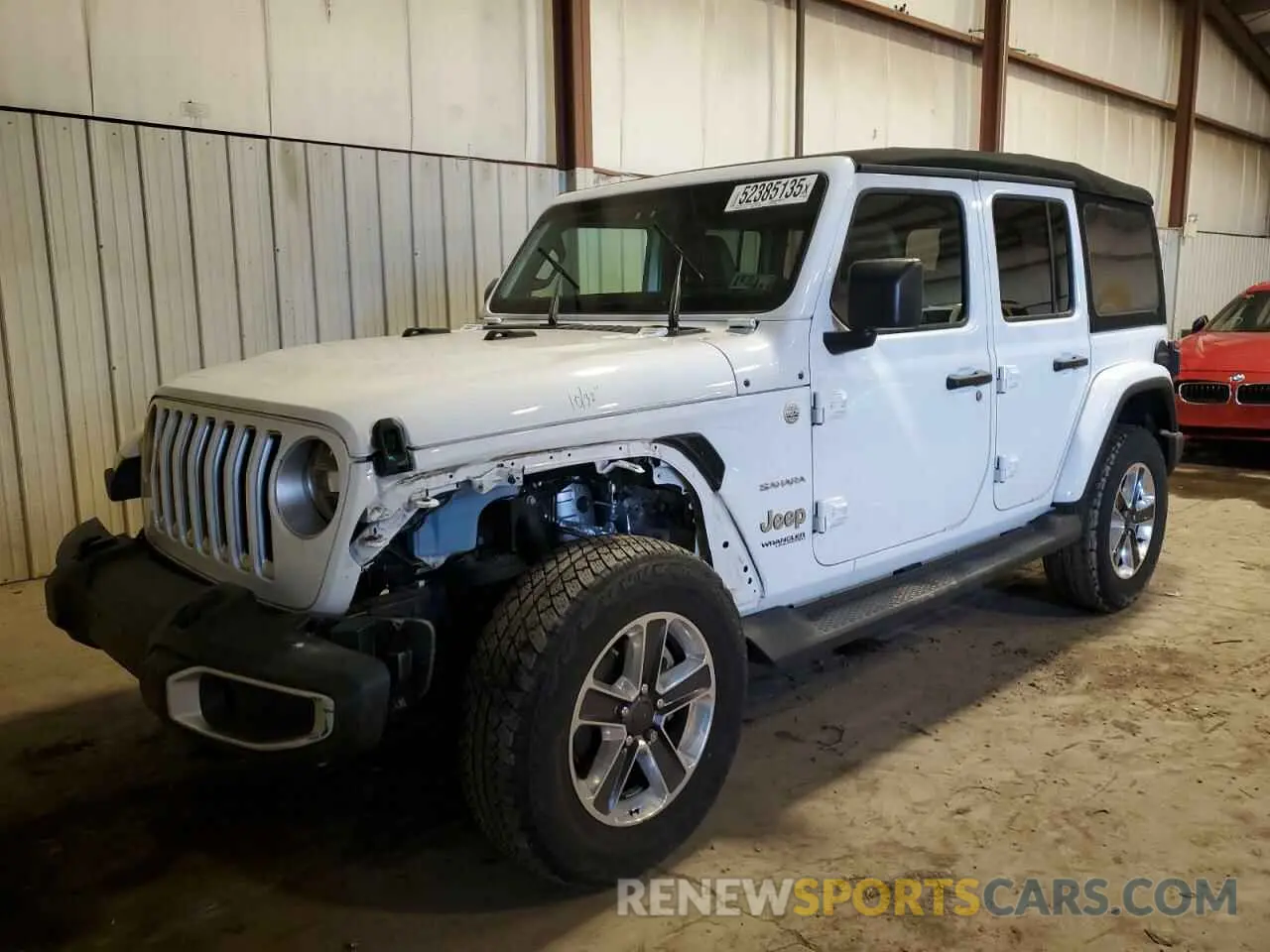 1 Photograph of a damaged car 1C4HJXEN8MW503095 JEEP WRANGLER 2021
