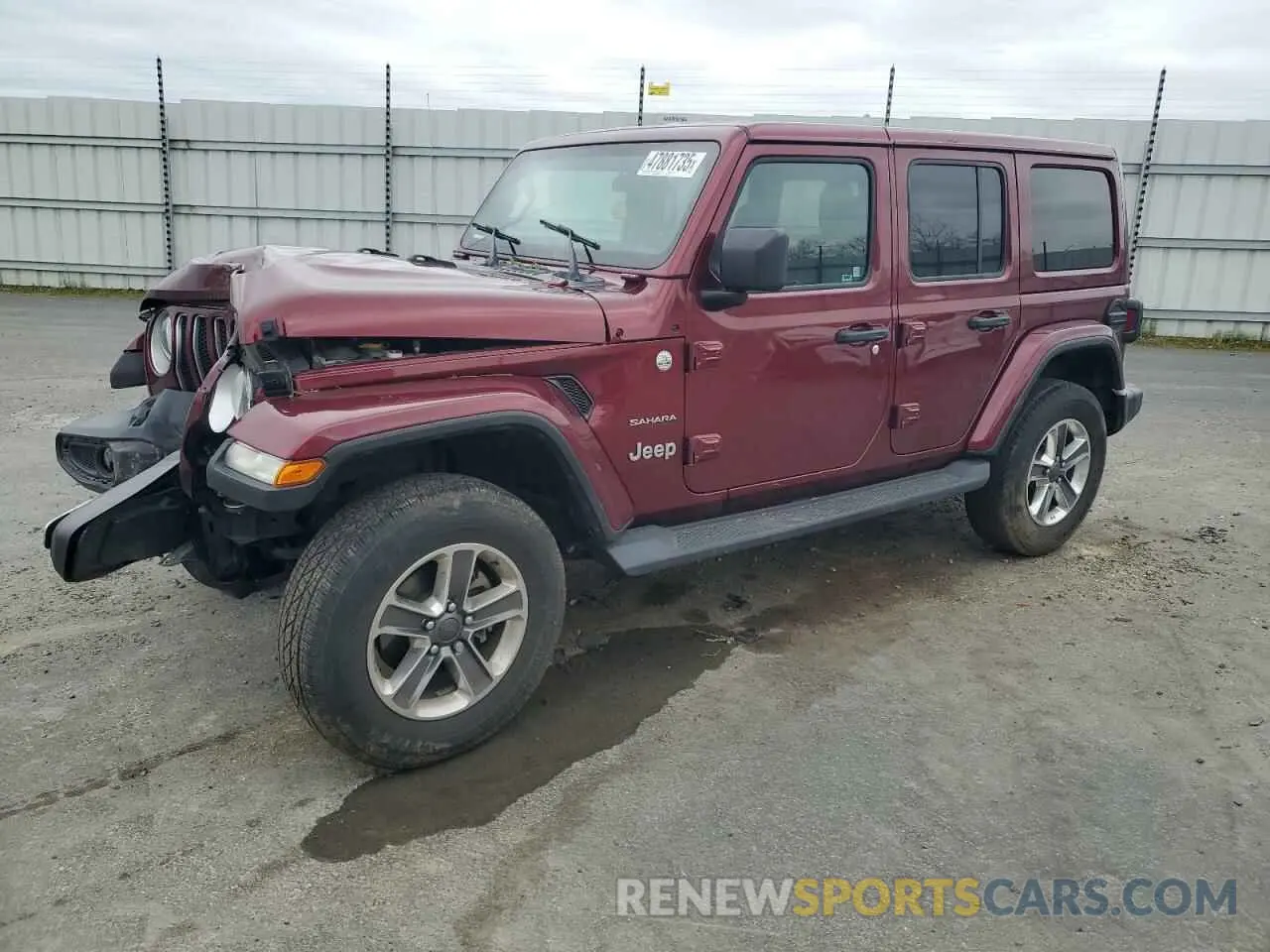 1 Photograph of a damaged car 1C4HJXEN8MW613404 JEEP WRANGLER 2021