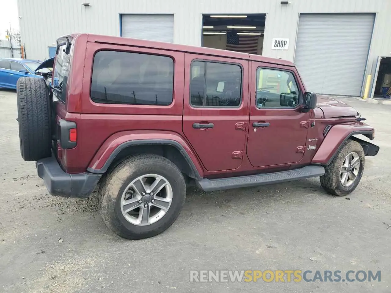 3 Photograph of a damaged car 1C4HJXEN8MW613404 JEEP WRANGLER 2021