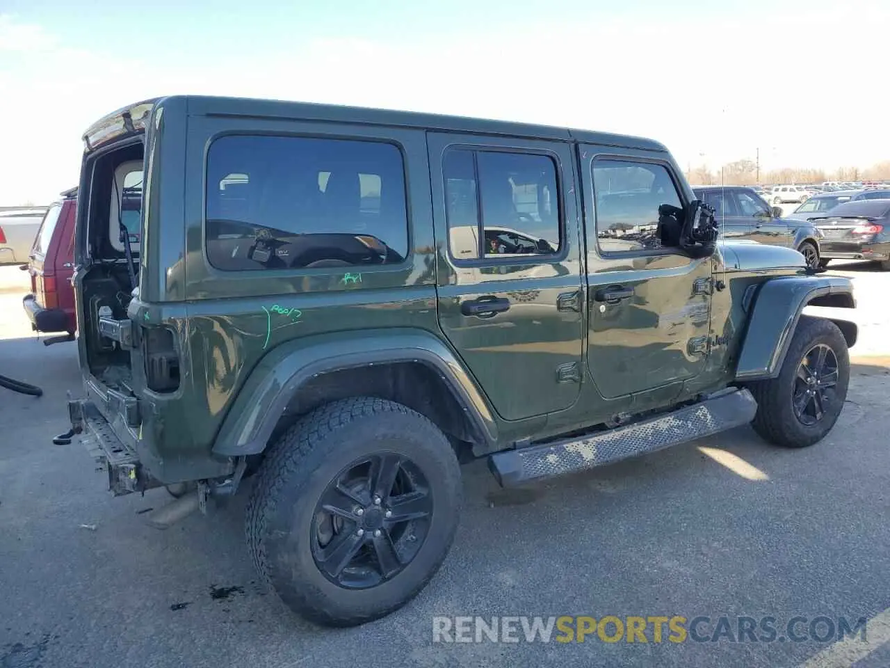 3 Photograph of a damaged car 1C4HJXEN8MW736426 JEEP WRANGLER 2021