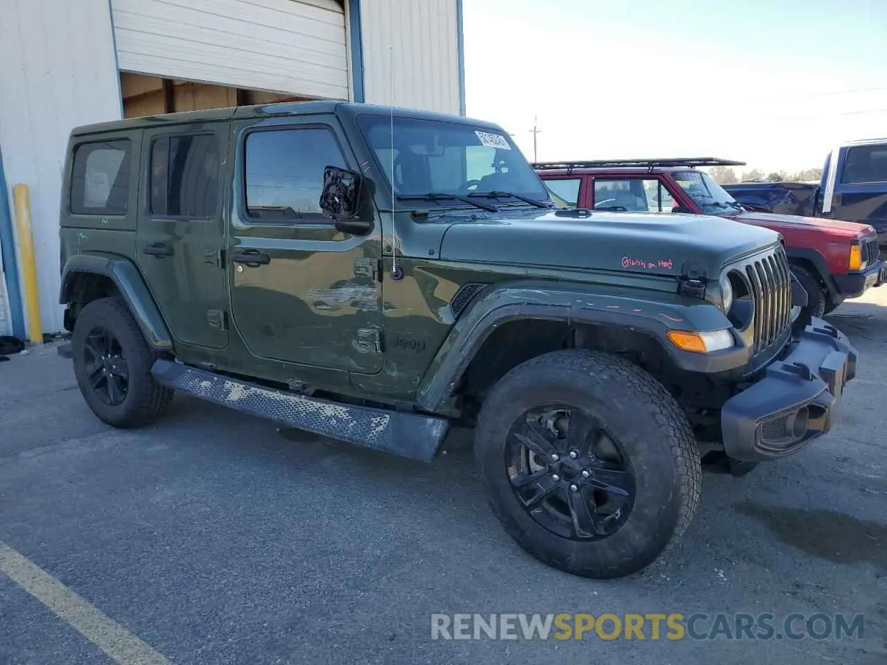 4 Photograph of a damaged car 1C4HJXEN8MW736426 JEEP WRANGLER 2021
