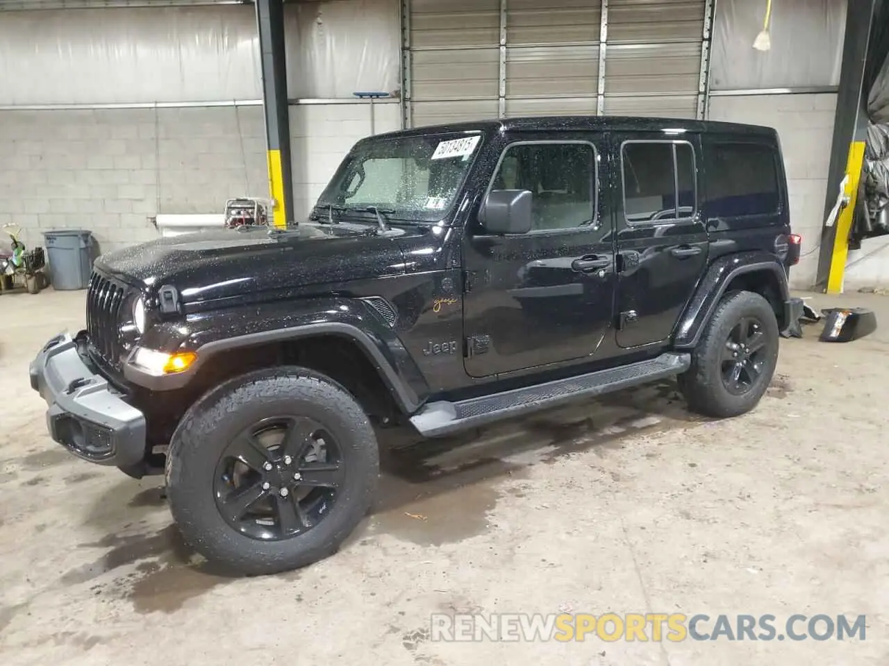 1 Photograph of a damaged car 1C4HJXEN8MW772617 JEEP WRANGLER 2021