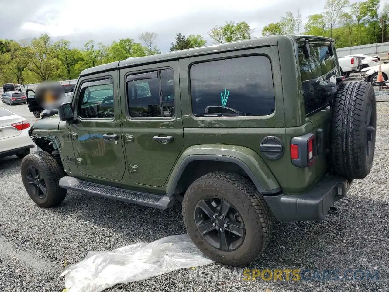 2 Photograph of a damaged car 1C4HJXEN8MW794195 JEEP WRANGLER 2021