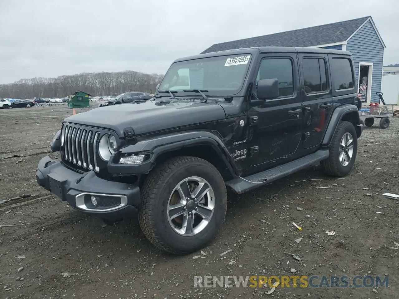 1 Photograph of a damaged car 1C4HJXEN9MW684143 JEEP WRANGLER 2021
