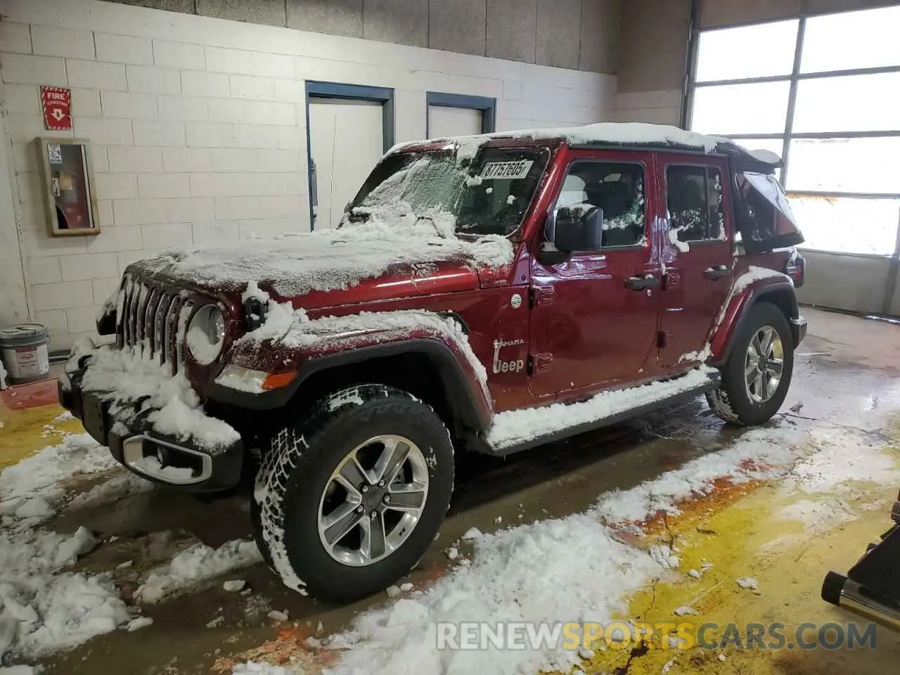 1 Photograph of a damaged car 1C4HJXENXMW608575 JEEP WRANGLER 2021