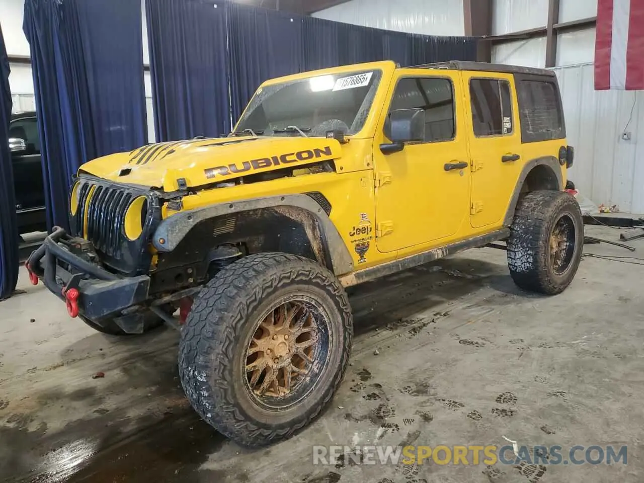 1 Photograph of a damaged car 1C4HJXFG3MW620194 JEEP WRANGLER 2021