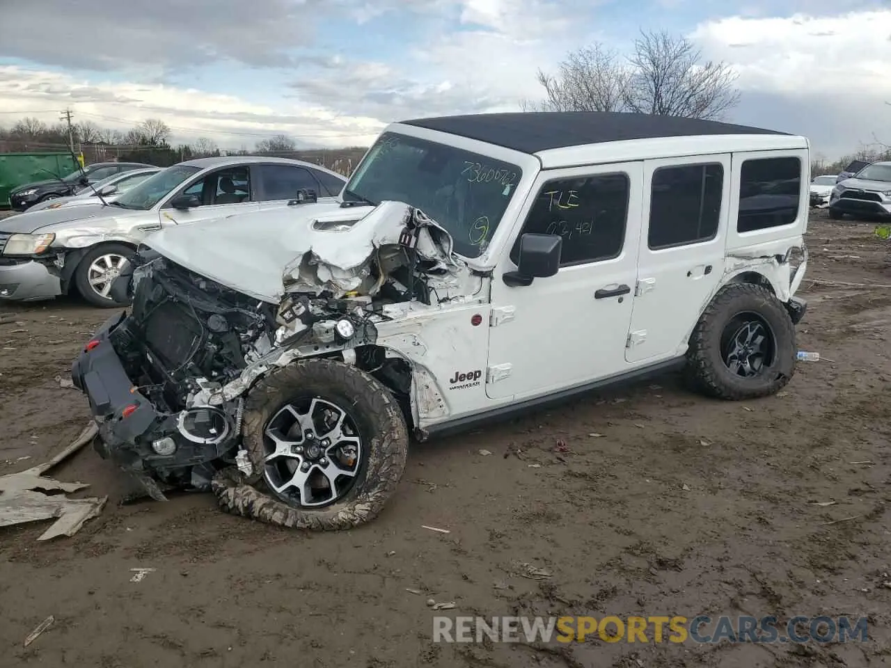 1 Photograph of a damaged car 1C4HJXFG4MW558613 JEEP WRANGLER 2021