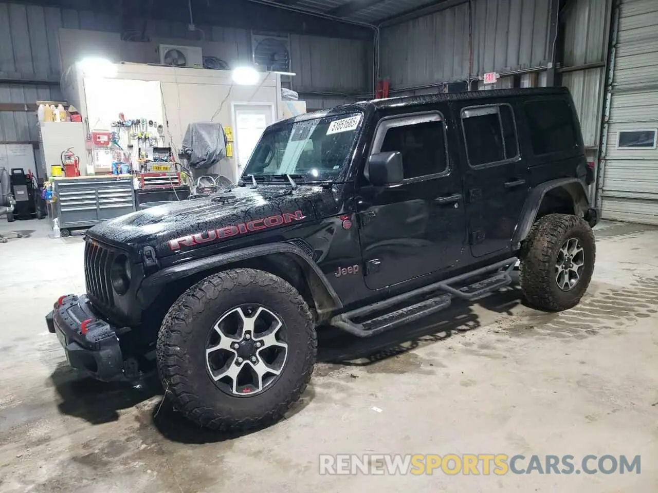 1 Photograph of a damaged car 1C4HJXFG7MW651772 JEEP WRANGLER 2021