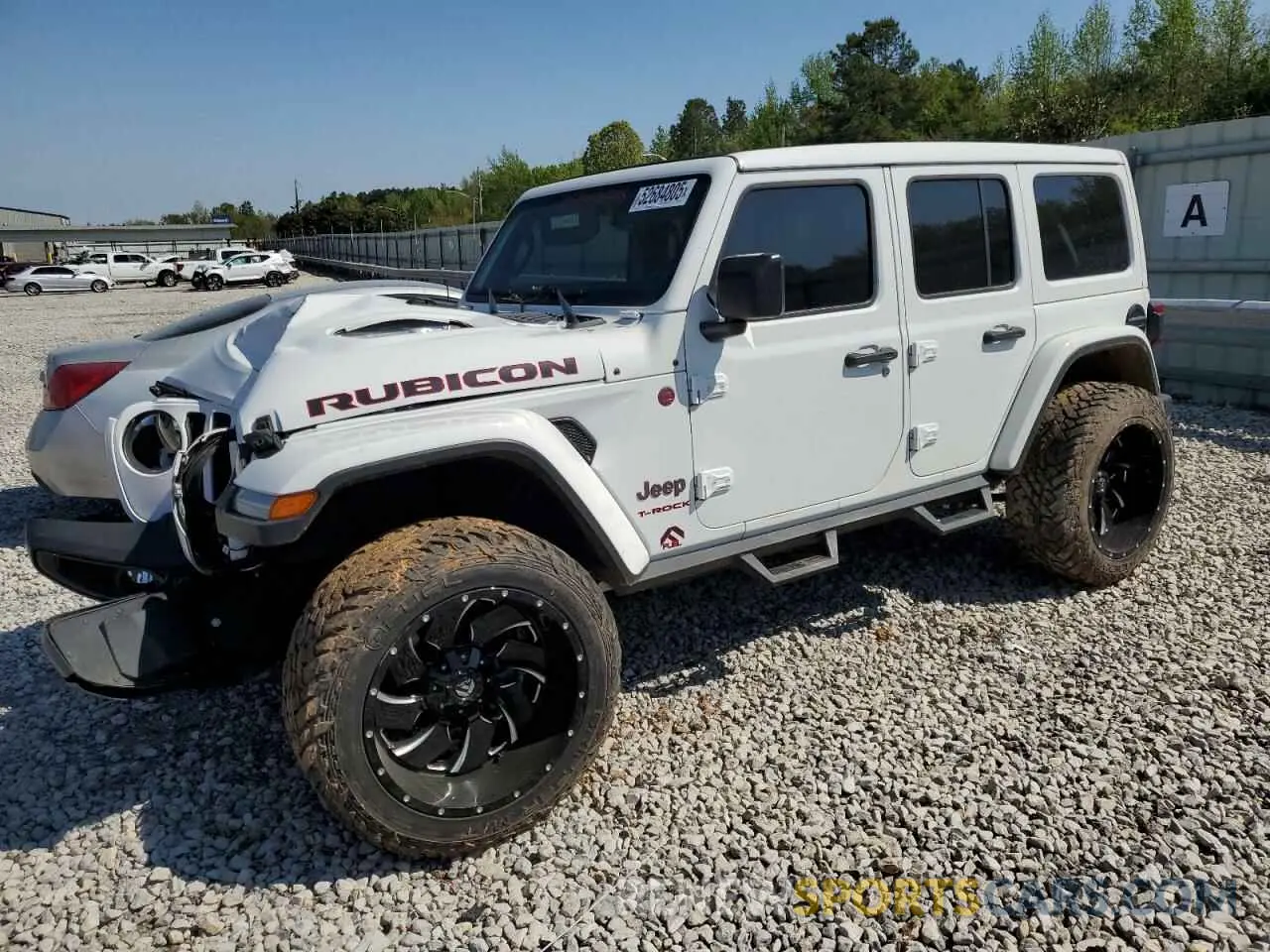 1 Photograph of a damaged car 1C4HJXFN3MW634045 JEEP WRANGLER 2021